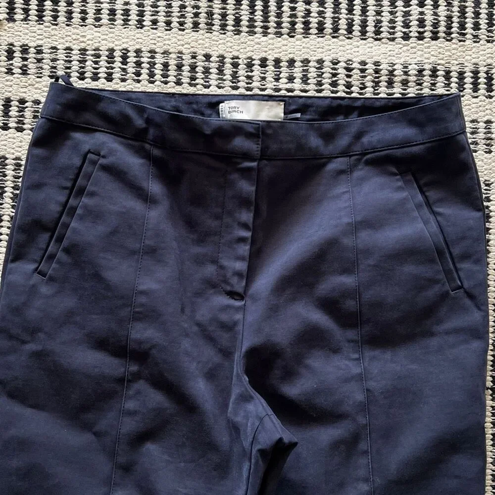 Tory Burch Portugal Size 12 Navy Blue Pants